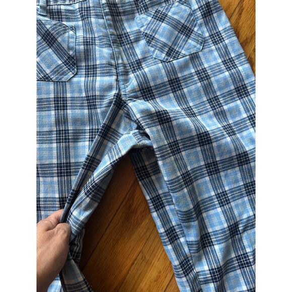 Limited Too Girls Blue Plaid Wide Leg Pants – Trendy & Comfy - Picture 3 of 7